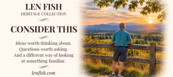 The Law of Unintended Consequences card featuring a winding river valley at sunset.